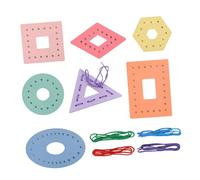 Natural Wooden Threading Game Puzzle Toy for Kindergarten to Improve Hand Eye Coordination and Problem Solving Skills Educational Lacing Toy
