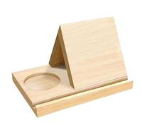 Natural Wooden Triangle Book Holder with Cup Holder Creative Mini Bookshelf for Home Library Desk Decor - Small Bookshelf