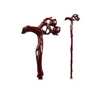 Natural Wooden Walking Stick Engraved with Non-Slip Base with Ergonomic Handle Crutch