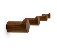 Natural Wooden Wall Hooks - Pack Of 4 - Wall Mounted Modern Wood Coat Rack - Handmade Minimalist Home Decor Wooden Pegs For Hanging Hat, Towel, Or Pur