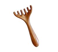 Natural Wooden Wide Tooth Long Handle Comb,Meridian Massage Anti-Static,Head Six Claw Massager,Acupuncture Promote Blood Circulation