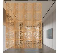 Natural WoodPlastic Room Divider PanelsSet of 24 Versatile Wall Partitions for Home and Office Decor Stylish Privacy Solution Easy to Install