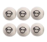 Natural Wool Dryer Balls 5cm (2/4/6 Pack) | Reusable Laundry Anti-Static Balls for Faster Drying,Fabric Softening, Reduce Wrinkles(6 pcs-with pattern)