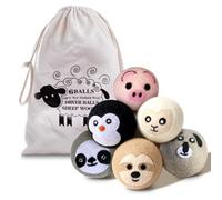 Natural Wool Dryer Balls XL 6-Pack - 100% New Zealand Wool, Reusable Eco-Friendly Fabric Softener, Reduces Wrinkles, Static & Drying Time, Chemical-Free Alternative to Dryer Sheets (WB-03)