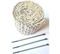 Natural Wool Felt Pipe Insulation Roll - 6ft Lagging Wrap for Frost Protection & Heat Retention - 5mm Thick Wool Felt Jacket with 3 Cable Ties - For Hot & Cold Water Pipes, Heating Pipes, Outdoor Taps