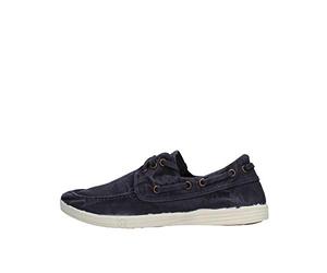 Natural World Slipper Navy Blue Fabric 303E 44 Blue