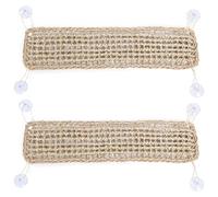 Natural Woven Climbing Net, 2 Pack Reptile Hammock Mat, Handcrafted Lounging Platform for Lizards, Bearded Dragons, Geckos, Pet Habitat Accessories with Metal Hooks