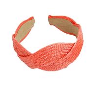 Natural Woven Straw Hairband Adjustable Elastic Band Unisex Design for Daily Wear Travel Vacations Braided Design Wide Headband