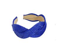 Natural Woven Straw Hairband Adjustable Elastic Band Unisex Design For Daily Wear Travel Vacations Natural Straw Braid Hair Decors