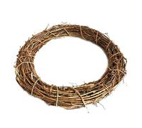 Natural Wreath - 35/40cm | Rattan Wreath Frame | Natural Vine Ring | Handmade Woven Wreaths | Wall Hanging Decoration | Flower Craft Hoop for Christmas, Wedding, Festival