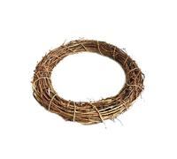 Natural Wreath - 35/40cm | Rattan Wreath Frame | Natural Vine Ring | Handmade Woven Wreaths | Wall Hanging Decoration | Flower Craft Hoop for Christmas, Wedding, Festival
