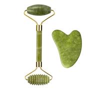 Natural Xiuyan Jade Roller & Gua Sha Set - Facial and Body Massage Tools