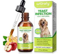 Natural Yeast Infection Drops for Dogs - Ear & Skin Support for Itch Relief, Allergy & Paw Licking Relief, Supports Healthy Skin & Coat - Vet-Recommended Formula (60ml)