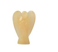 Natural Yellow Citrine Stone Reiki Carved Spiritual Gemstone Guardian Angel Pocket " 2 inches Approx - Blessfull Healing