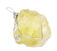 Natural Yellow Crystal Stone Citrine Pendant Gift for Jewelry Making Tools