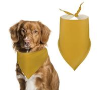 Natural Yellow Dog Bandana Triangle Dog Scarf Washable Polyester Dog Bibs Cute Pet Bandana for Medium Large Dogs Puppy and Cats