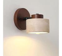 Natural Yellow Travertine Wall Lamp, E26 Screw Wall Light, Hardwired Indoor Sconce for Bedroom, Entryway, Staircase, Decorative Lighting Fixture