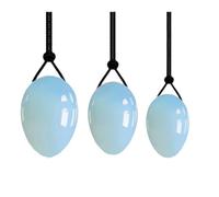 Natural Yoni Jade Egg Female Kegel Exercise Muscle Tightening Kegel Ball with Holes On The Thick Side,Opal