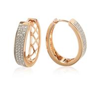 Natural Zircon Full Paved Silver Plated for Women Rose Gold Color