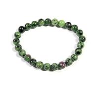 Natural Zoisite Ruby Bracelet for Men & Women | 8mm Genuine Energized Healing Crystal for Stress, Anxiety & Mental Peace | Heart Chakra Stone