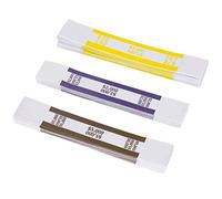 NATURALABEL 300pcs Assorted Currency Straps, $1000, 2000, 5000, Each 100 Straps, Self Adhesive Money Bands (3 Colors)