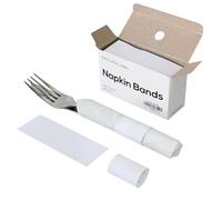 NATURALABEL Self-Adhesive Napkin Bands, Pack of 500, White