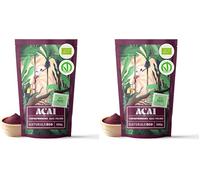NaturalBio Organic Acai Berries Powder - Freeze-Dried - 200g. Brazilian Acai, Lyophilised, Raw. Extract from Açai Berry Pulp. Vegan & Vegetarian Friendly (Pack of 2)