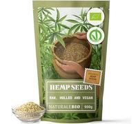 NaturaleBio Hemp Seeds 950g. Organic, Vegan, Non GMO. Plant-Based Protein, high in Omega 3 and 6. Supports Muscle Mass and Healthy Bones, aids Heart Health and Reduces Inflammation.