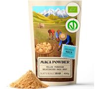 NaturaleBio Organic Maca Powder 400g. Peruvian, Natural and Pure, from Organic Maca Root. Vegetarian and Vegan Friendly - Gelatinised