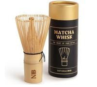 NaturaleBio Matcha Bamboo Whisk. Traditional Bamboo Chasen. 100% Natural bambo, Strong and Sustainable. 100-Pong.