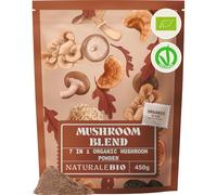 NaturaleBio Organic 7 Mushroom Blend Powder, Fruiting Body