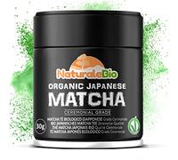 NaturaleBio Organic Ceremonial Grade Matcha Powder, 30g Tin. First Harvest Japanese Green Tea From Uji, Kyoto. Pure, Free From Added Sugars. For Japanese Tea Ceremony