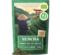 NaturaleBio Organic Japanese Sencha Green Tea Loose Leaf | 100 g. Upper grade loose leaf sencha, first harvest, for hot tea, iced tea and daily rituals.