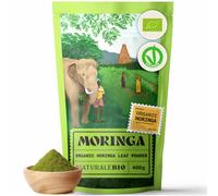 NaturaleBio Organic Moringa Oleifera Leaf Powder - Premium Quality - 400g. Bio, Natural and Pure. Leaves Picked from The Moringa O