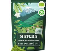 NaturaleBio Japanese Organic Matcha Green Tea Powder - Premium Grade-100g. Produced in Japan, Uji, Kyoto. Use for Drinking, Cooking, Baking, Smoothie Making and with Milk. Vegan & Vegetarian Friendly
