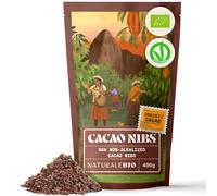 NaturaleBio Organic Raw Cacao Nibs 400g Natural and Pure Made in Tropical R