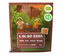 NaturaleBio Organic Raw Cacao Nibs Crunchy Chocolate Chips Alternative