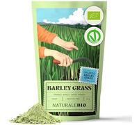 NaturaleBio Raw Organic Barley Grass Powder. Bio, Natural and Pure, Grown in Europe. Ideal for Green juices, Smoothies and Recipes. Suitable for Vegetarians and Vegans.