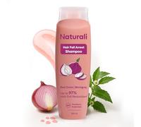 Naturali Hairfall Arrest Shampoo with Red Onion & Bhringraj Sulphate & Paraben-Free Shampoo Controls Hairfall & Prevents Breakage Strengthen Hair 100 ml Clear