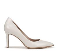 Naturalizer Anna Women's Heeled Dress Pumps Warm White Leather Wide Fit UK 5