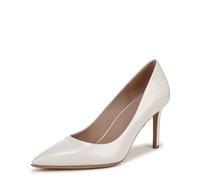 Naturalizer Anna Women's Heeled Dress Pumps Warm White Leather Wide Fit UK 7