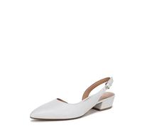 Naturalizer Banks Women's Slingback Pumps White Leather Wide Fit UK 4