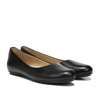 Naturalizer Maxwell Womens Leather Flat Loafers Walking Shoes for All-Day Comfort Wide Fit Black UK 7