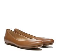 Naturalizer Maxwell Womens Leather Flat Walking Shoes for All-Day Comfort Wide Fit English Tea UK 8