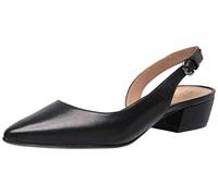 Naturalizer Women Banks Pointed Toe Flat, Black Leather, 4 UK