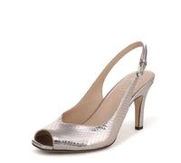 Naturalizer Women's Alexa Slingback Dress Heels, Pewter Leather, Medium Fit, UK 3
