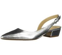 Naturalizer Women's Banks Slingback Pump, Silver Metallic Leather, 5 UK