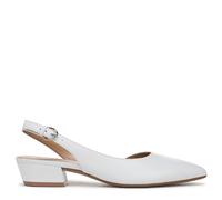 Naturalizer Banks Women's Slingback Pumps White Leather Wide Fit UK 6