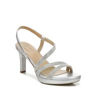Naturalizer Women's, Brenta Strappy Sandal, Silver, 4 UK