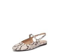 Naturalizer Women's Connie Slingback Flats, Beige Multi Snake Leather, Wide Fit, UK 6